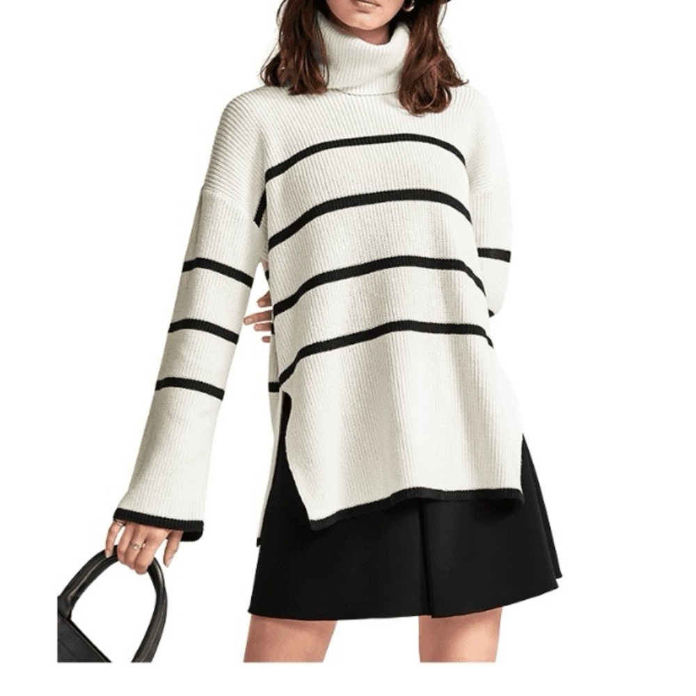 Riani striped roll neck jumper sweater. 🤍